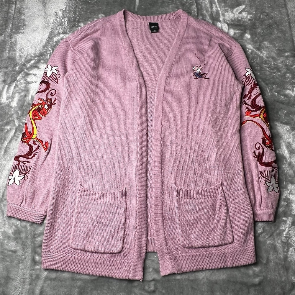 Mulan Cardigan Women Size SM Her Universe Disney Princess Pink Disney